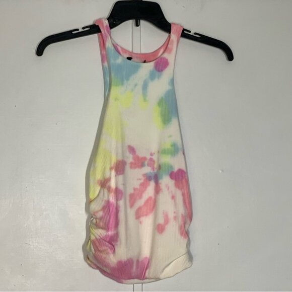 Afrm Tie-Dye Side Ruching Ribbed Racerback Tank Top - Picture 4 of 11